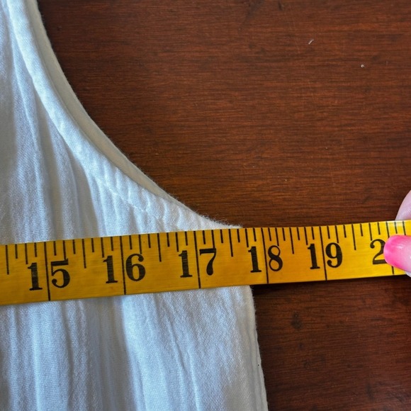 Quince NWOT SZ XSM white flax linen cotton swing dress mini - Picture 9 of 16